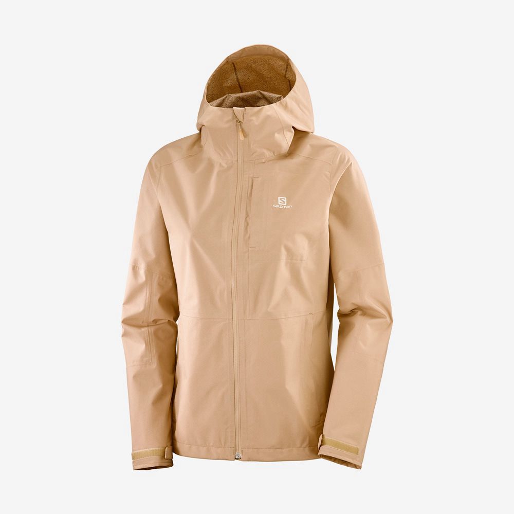 SALOMON OUTRACK WATERPROOF 2.5L Philippines - Women's Jackets - Beige | 596280-HYO